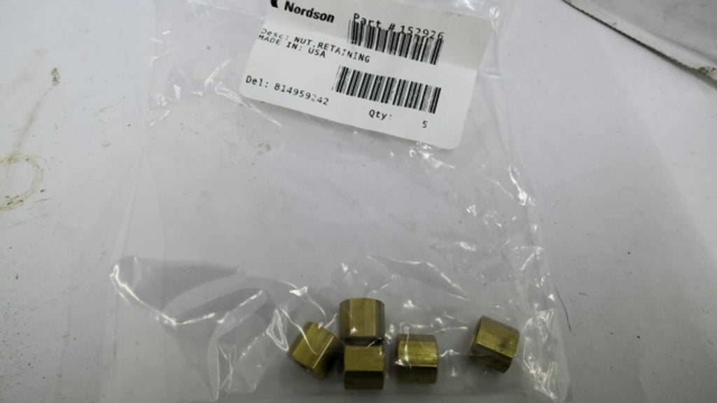 Nordson 15926 1/4" Retaining Nut Pkg Of 5