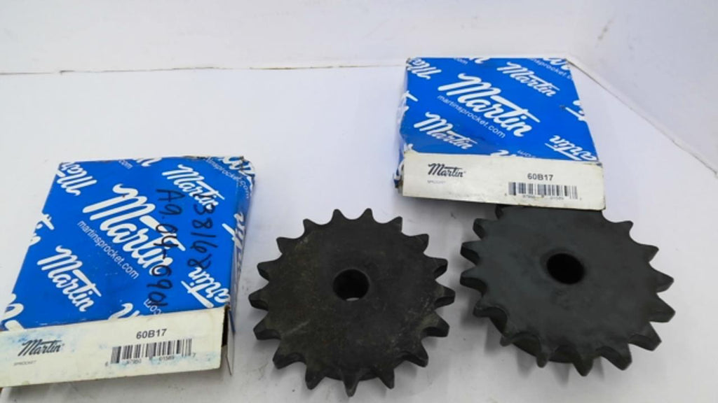 Martin 60B17 Roller Chain Sprocket 60 Chain 17 Teeth Blank Bore Lot Of 2