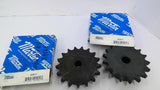 Martin 60B17 Roller Chain Sprocket 60 Chain 17 Teeth Blank Bore Lot Of 2