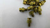 Durable Brass Compression Fittings 1/8" NPT X 3/4" Long Lot of 25