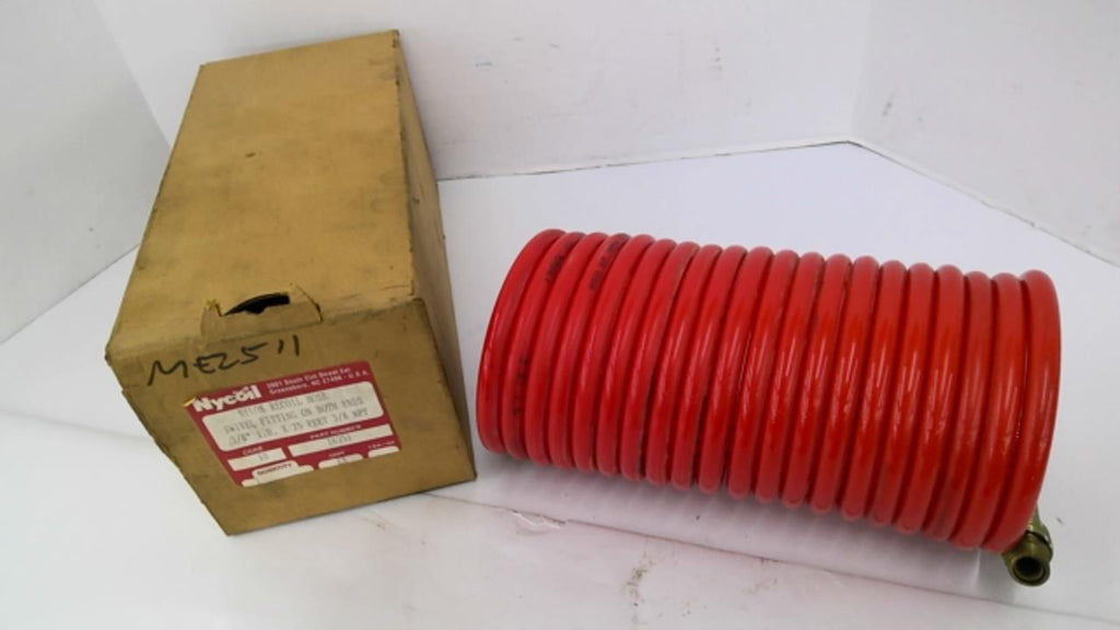 Nycoil 16251 Recoil Hose With Swivel Fitting On Both Ends 3/8" ID X 25' 3/8 NPT