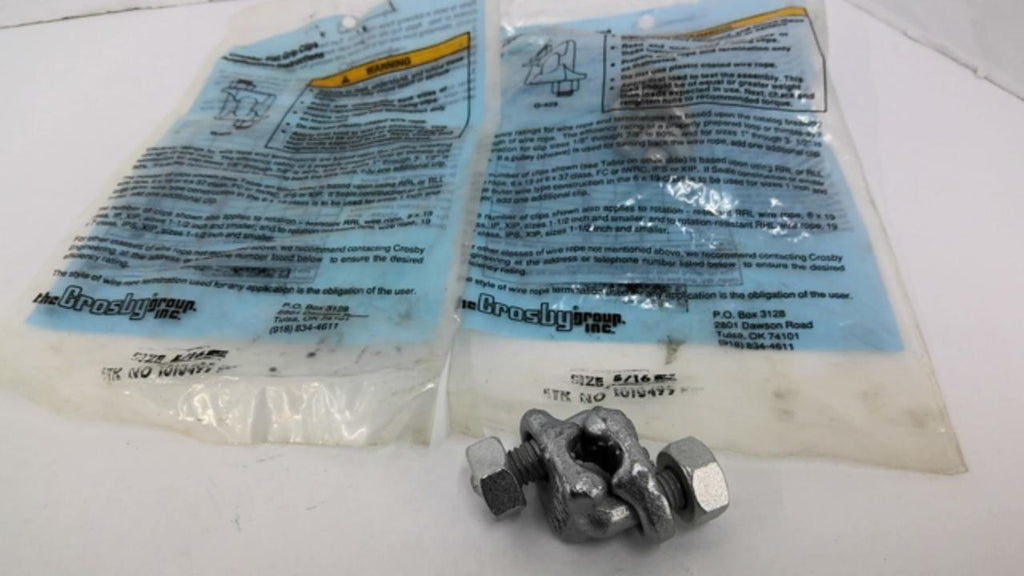 Crosby 1010499 G429 5/16" Fist Grip Clips Lot Of 2