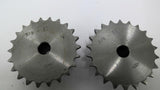 Ametric 3/8"-22 Sprocket 22 Teeth Blank Bore Lot Of 2