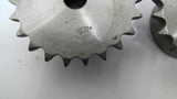 Ametric 3/8"-22 Sprocket 22 Teeth Blank Bore Lot Of 2