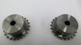 Ametric 3/8"-22 Sprocket 22 Teeth Blank Bore Lot Of 2