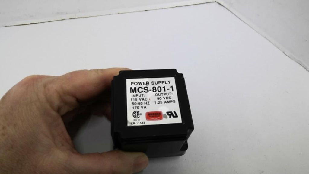 Warner Electric MCS-801-1 Power Supply 115VAC 50-60HZ 1.25AMPS