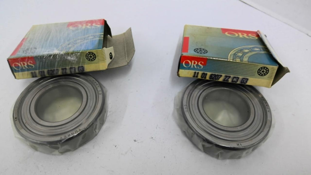 ORS 6207-ZZ-C3-G3 Deep Groove Ball Bearing Lot Of 2 Bore 1-7/16" OAW 2-7/8"