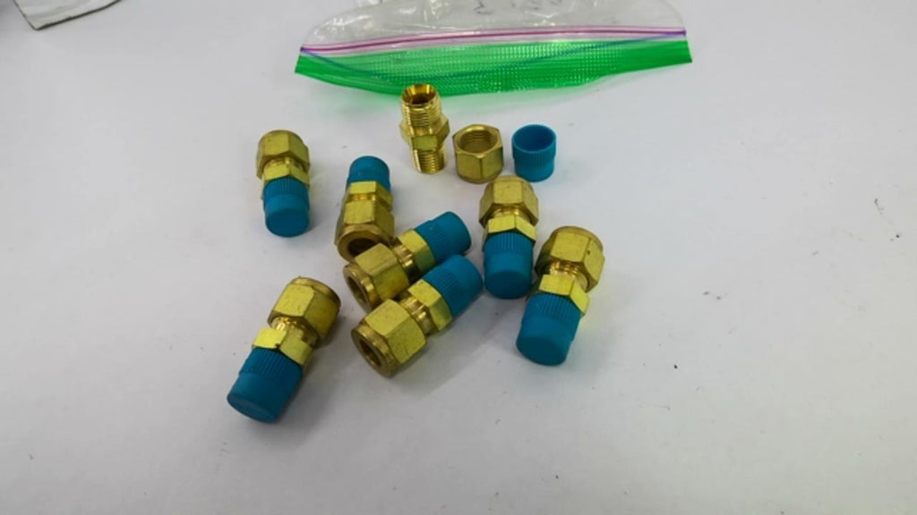 Swagelok Brass Compression Tube Fittings 3/8" X 1/4" Lot Of 8