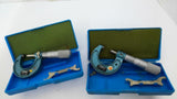 Fowler 52-253-001 Micrometer Lot Of 2 Range 0-1"