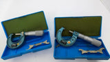 Fowler 52-253-001 Micrometer Lot Of 2 Range 0-1"