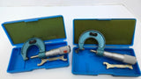 Fowler 52-253-001 Micrometer Lot Of 2 Range 0-1"