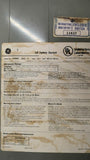 GE TH3363 Fusible Safety Switch 600Vac 250Vdc 100A 3Ph 60Hz Nema1