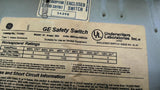 GE TH3361 Fusible Safety Switch 600Vac 260Vdc 30A 3P 3Ph Nema 1