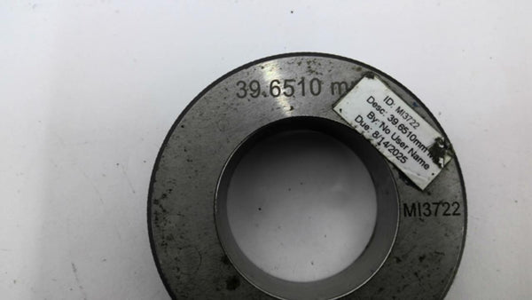 Baker MI3722 Master Setting Ring 39.6510mm Master Setting Ring Gauge B ...