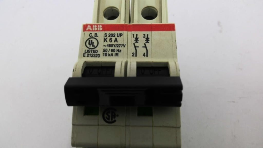 ABB S 202 UP-K 2-Pole Circuit Breaker K 6 A 277V 50/60HZ