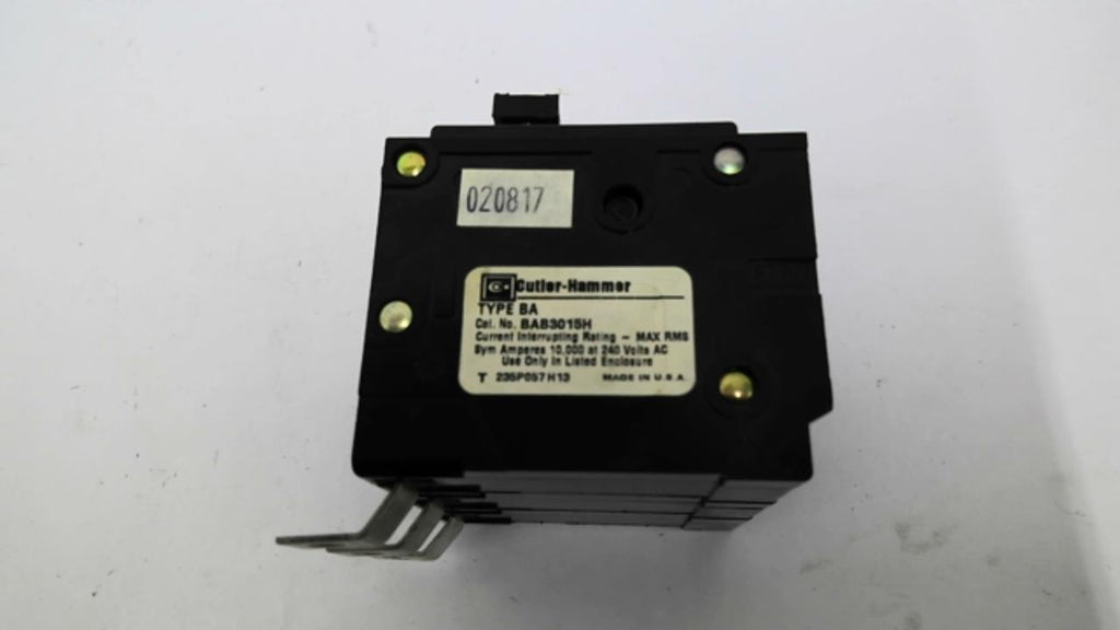 Cutler-Hammer BAB3015H 3-Pole Circuit Breaker 240VAC 15AMP
