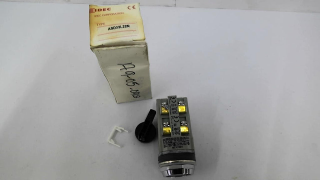IDEC ASD33L22N Selector Switch Spring Return Position 120-600VAC 10AMP