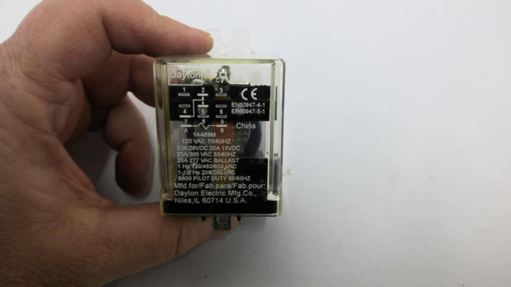 Dayton 1A489M 120 VAC 50/60HZ Relay 20AMP 1HP