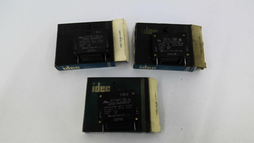 IDEC NRAS1100-5A Circuit Protector 5AMP 250VAC 50/60HZ Lot Of 3