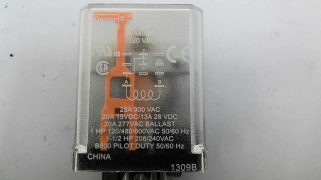 Dayton 1A489N 120V Enclosed Power Relay 20AMP 50/60HZ 1HP