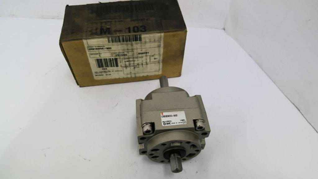 SMC CRB1BW50-90D Vane Style Rotary Actuator Shaft Length 1-7/16" X 1/2" 1.0MPa