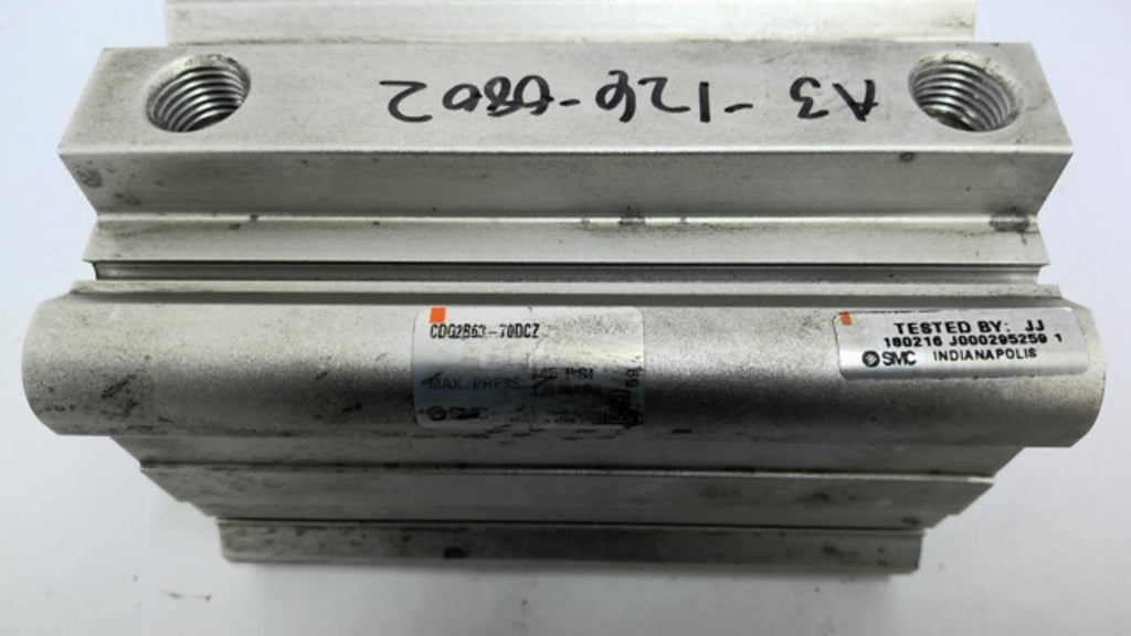 Smc CDQ2B63-70DCZ Air Cylinder Bore 2-5/16" Stroke Length 2-3/4" Shaft OD 3/4"