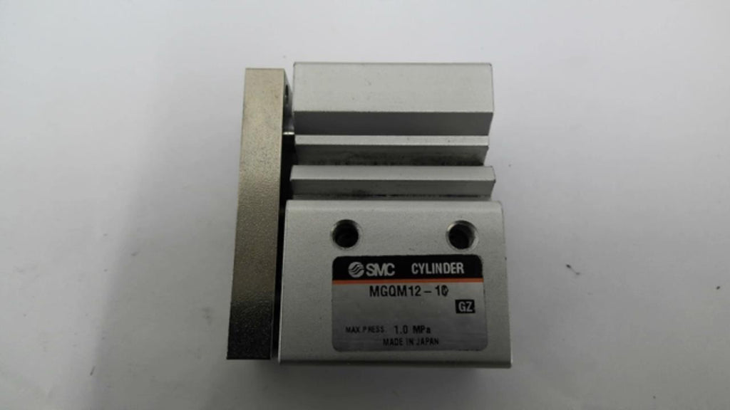 SMC MGQM12-10 Pneumatic Guide Cylinder Bore 1/2" Stroke L 3/8" RAM OD 5/16"