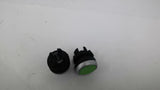 Green Flush Push Button Lot Of 2 1-1/4" Long 1-1/16" Wide