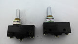 Omron Z-15GQB Panel Mount Plunger Switch 1/2AMP 125VDC Lot Of 2