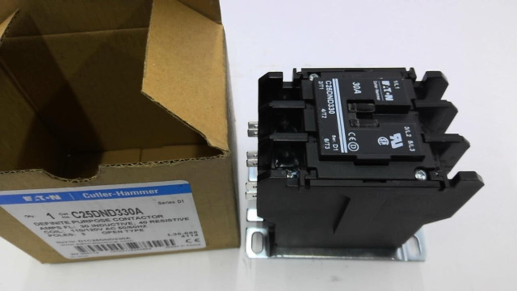 Eaton C25DND330A Definite Purpose Contactor 30Amps 110/120 Coil