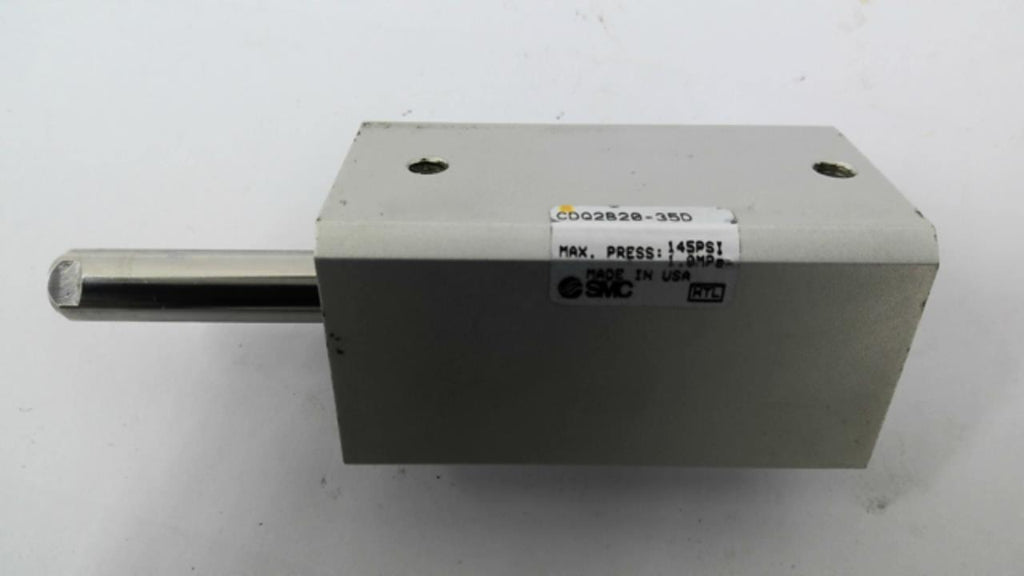 SMC CDQ2B20-35D Pneumatic Cylinder 145PSI Bore 3/4" Stroke L 1-3/8" RAM OD 3/8"