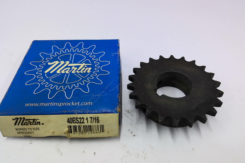 Martian 40BS22 Roller Chain Sprocket 40 Chain 22 Teeth 1 7/16" Bore