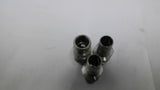 Stainless Steel Push-in Fittings 2 3/8" L x 1/2" ID Lot Of 3