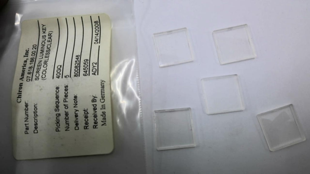 Chiron America 07.618.186.00.20Screen Luminous Key Clear Lot Of 5