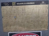 Square D 37S5H Transformer 37.5 KVA 240 480 Pri 115/240 Sec Volts Single Phase