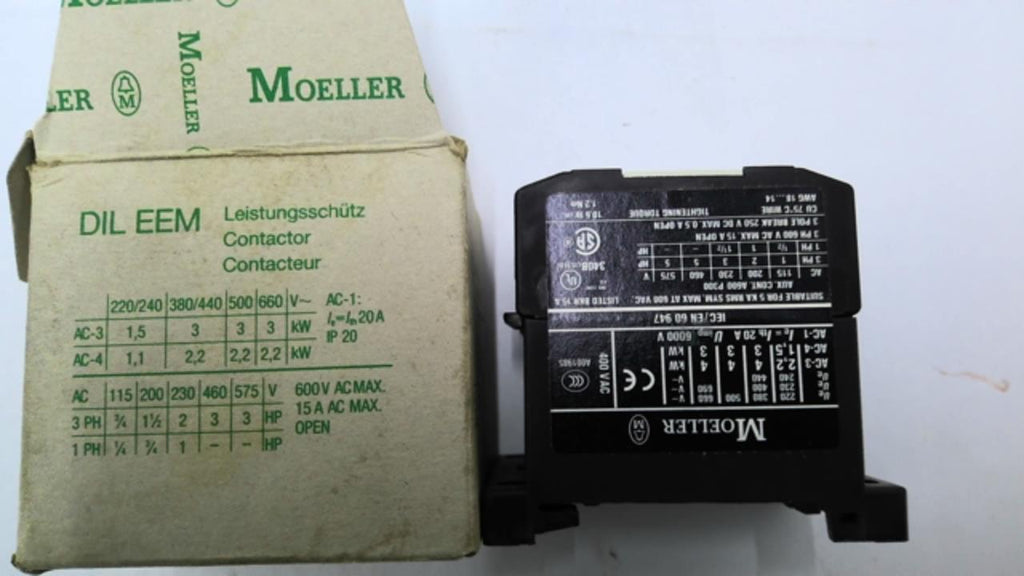 Moeller DILEM-10-G Contactor 460 Volt 5 Hp 24V DC Coil