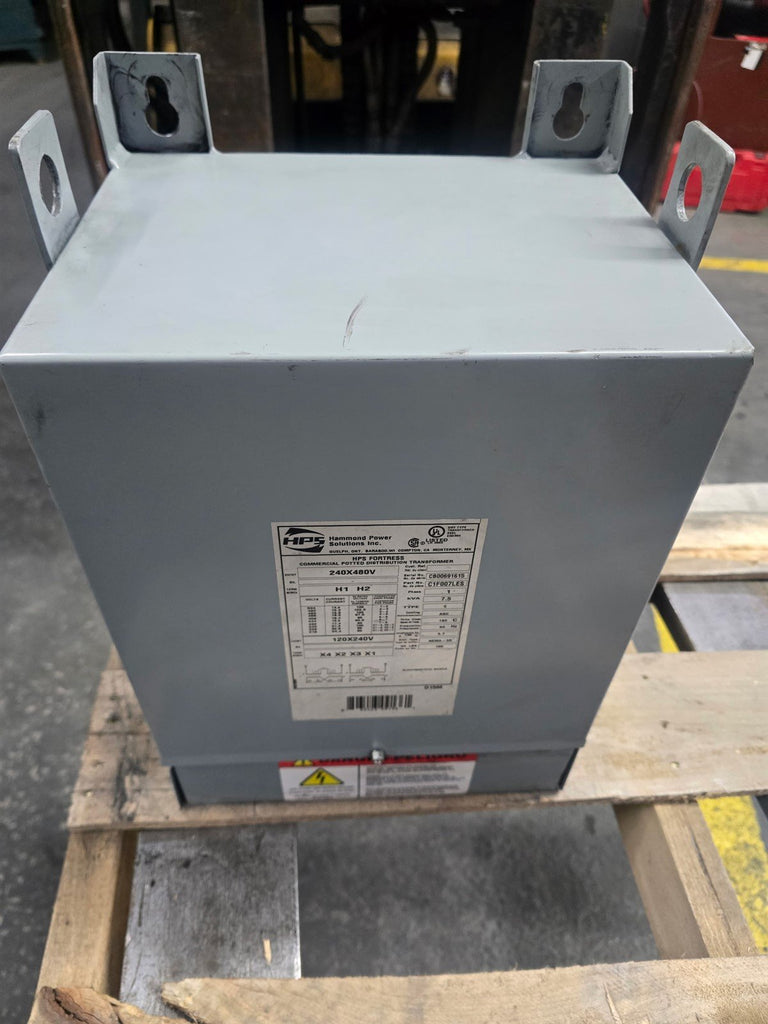 Hammond C1F007LES 7.5 KVA Transformer 240x480 Pri 120x240 Sec Volts Single Phase