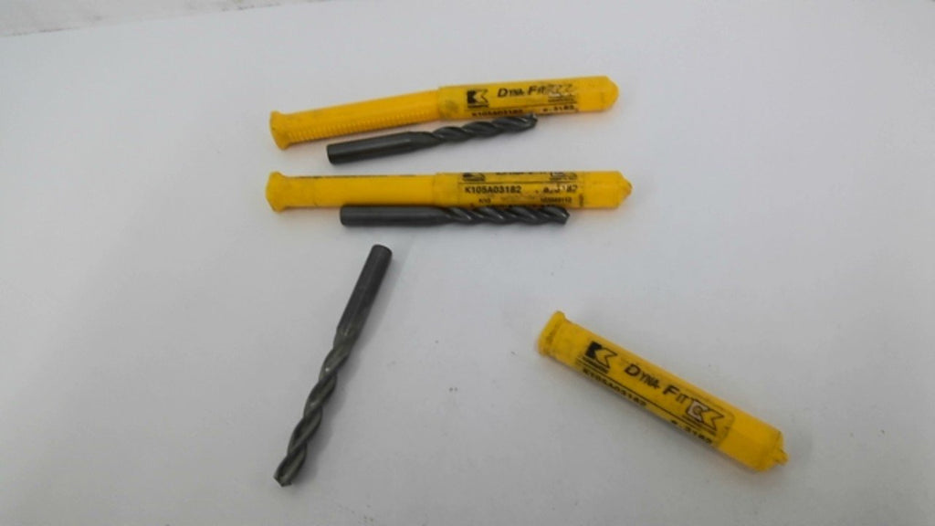 Kennamental Dyna-Fit K105A03182 0.3182 Solid Carbide Drill Bit Lot Of 3