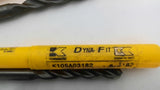 Kennamental Dyna-Fit K105A03182 0.3182 Solid Carbide Drill Bit Lot Of 3