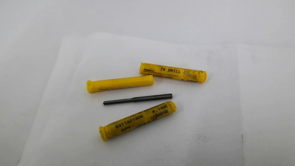 Kennamental K411AAG01406 KF1 Carbide TX Drill Bit OAL 2-5/8" Shank/Bit OD 1/8"