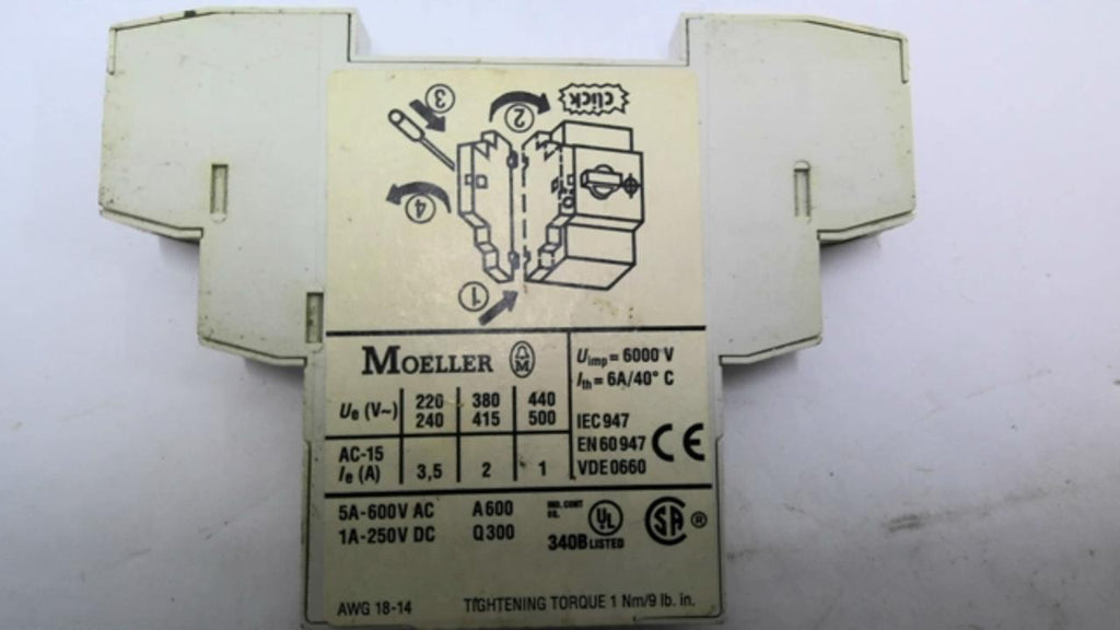 Eaton Moeller NHI11-PKZ0 Mounted Auxiliary Contact Block