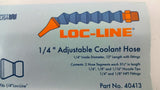 Loc-Line 40413 Adjustable Coolant Hose ID 1/4" Length 13" W/Fittings