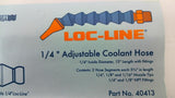 Loc-Line 40413 Adjustable Coolant Hose ID 1/4" Length 13" W/Fittings