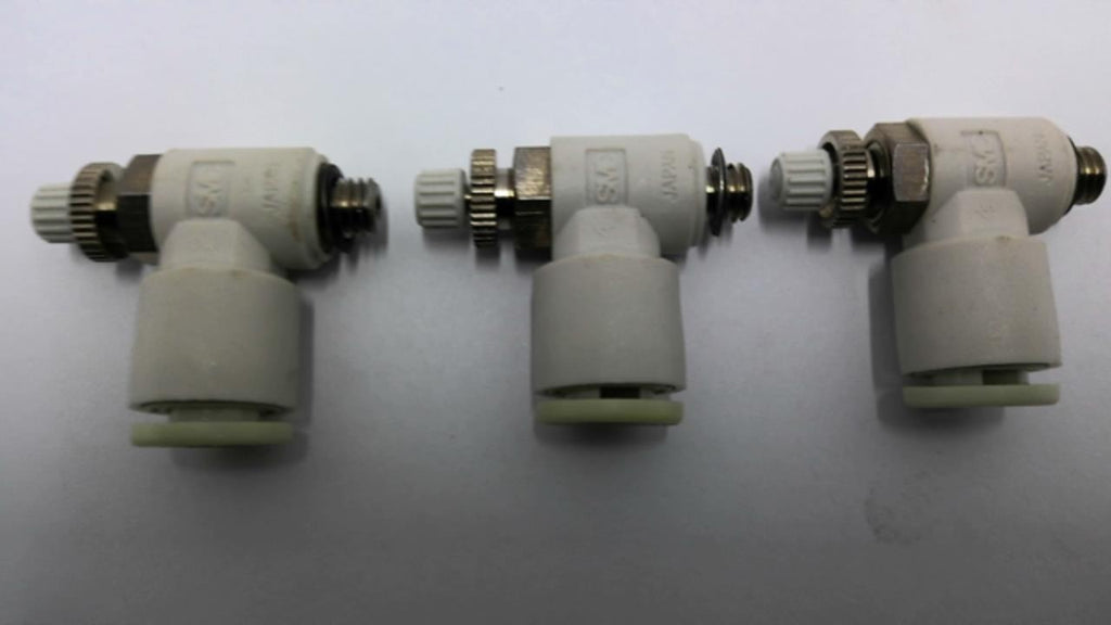 Smc AS SEries Pneumatic Speed Controller Set Of 3
