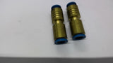 Nycoil Pneumatic Push In Connector Union 5/16" x 1/4" Lot Of 2
