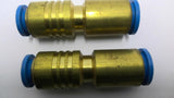 Nycoil Pneumatic Push In Connector Union 5/16" x 1/4" Lot Of 2
