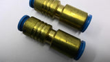 Nycoil Pneumatic Push In Connector Union 5/16" x 1/4" Lot Of 2