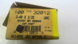 Holo Chrome 32012 Socket Set Screws 3-48 X 3/32 100 Pieces