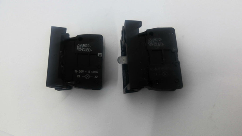Eaton Moeller M22CLED Contact Block With Light 12-30V 5-14mA Lot Of 2