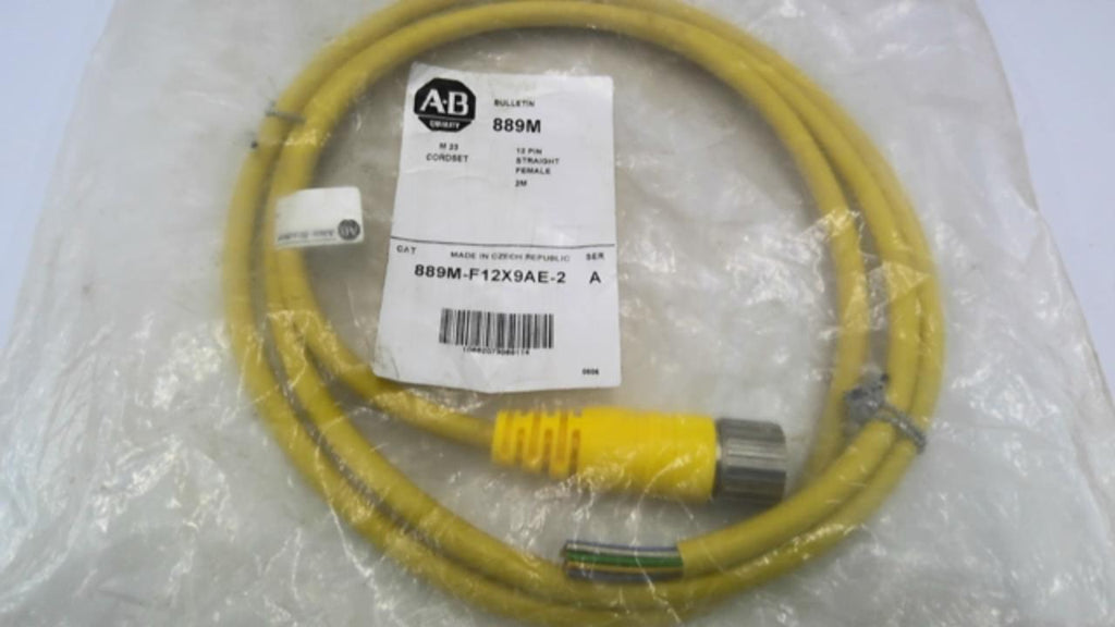 Allen Bradley 889M-F12X9AE-2 12 Pin Straight Female Cord Set 2M